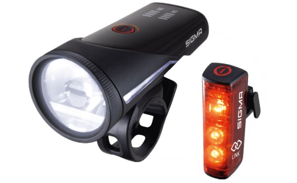 Sigma Sport Akku-LED-Leuchten-Set "Aura 100 USB / Blaze Link"